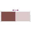 vidaXL Side Awning Brown Steel 63 x 196.9 in Retractable