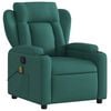 vidaXL Massage Recliner Chair Dark Green Polyester, Metal, Plywood Medium