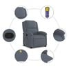 vidaXL Massage Recliner Chair Dark grey
