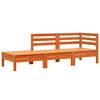 vidaXL Garden Sofa Wax Brown Solid Pine Wood 3-Seater Modular