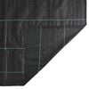 vidaXL Weed Membrane Black with green stripes 100% Polypropylene Large