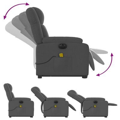 Sequence of chair reclining positions with armrest and footrest extended.
