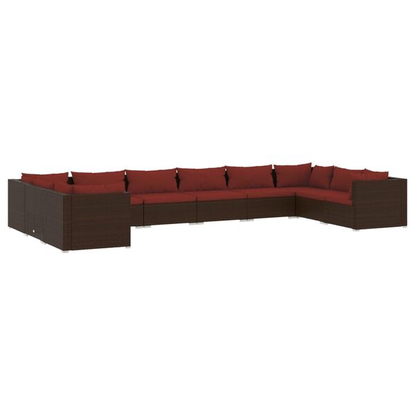 vidaXL Garden Lounge Set Brown