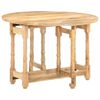 vidaXL Dining Table Natural Wood Solid Mango Wood Medium Durable