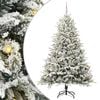 vidaXL Artificial Pre-lit Christmas Tree with Ball Set Green 94.49 in