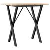 vidaXL Dining Table Natural wood and black