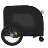vidaXL Pet Bike Trailer Black and Grey Oxford fabric, Iron, PVC Medium