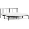 vidaXL Bed Frame Black Powder-Coated Steel 72 x 84 in Bed Frame