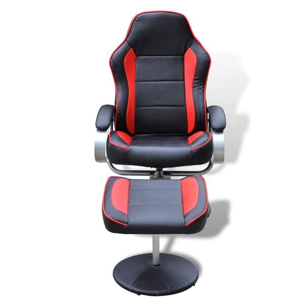 vidaXL Reclining Race Chair Black and Red 70 x 107 x 98 cm