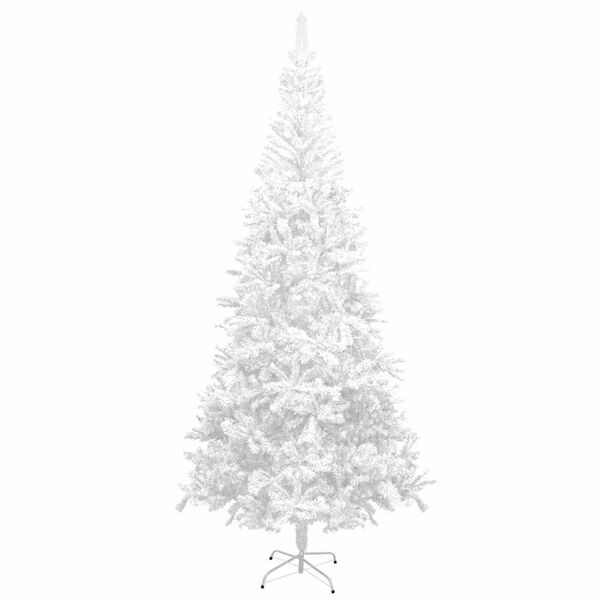 vidaXL Artificial Pre-lit Christmas Tree with Ball Set L 94.5" White