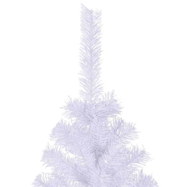 vidaXL Artificial Christmas Tree White PVC, Steel 94.5 in