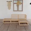 vidaXL Garden Lounge Set Natural Wood Solid pinewood 27.6 x 27.6 x 26.4 in