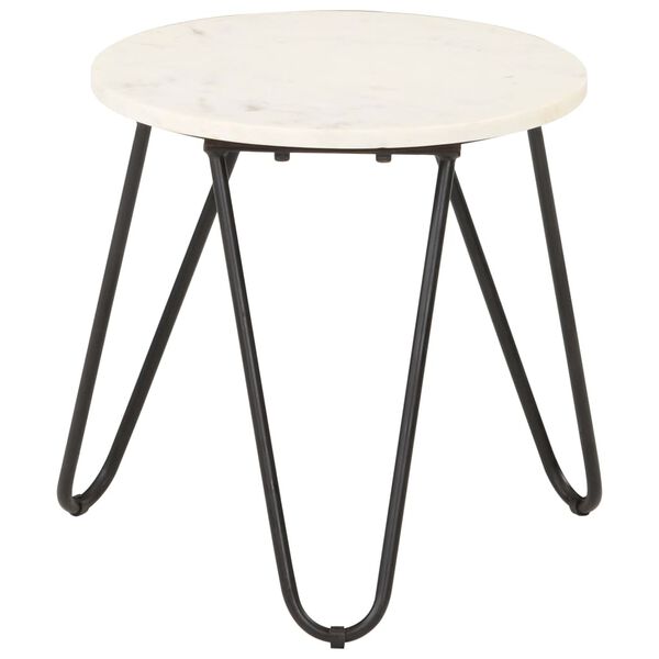 vidaXL Side Table White and Black