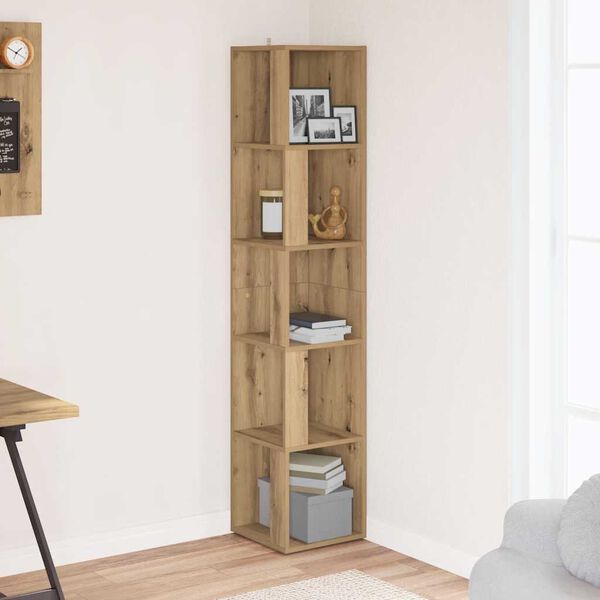 vidaXL Corner Cabinet Artisan oak Engineered wood Compact Corner Cabinet