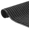 vidaXL Doormat Stripe black and grey Polypropylene and PVC 45.3 x 157.5 in