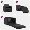 vidaXL Sofa Bed Black 29.13 x 30.31 x 31.89 in Artificial Leather