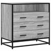 vidaXL Drawer Cabinet Grey Sonoma Engineered wood, metal