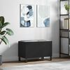 vidaXL Record Cabinet Black Engineered wood, iron Medium Cabinet
