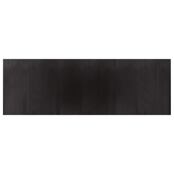 vidaXL Rug Dark Brown Bamboo, Polypropylene 39.4 x 118.1 in Rug