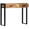 vidaXL Console Table Natural wood and black
