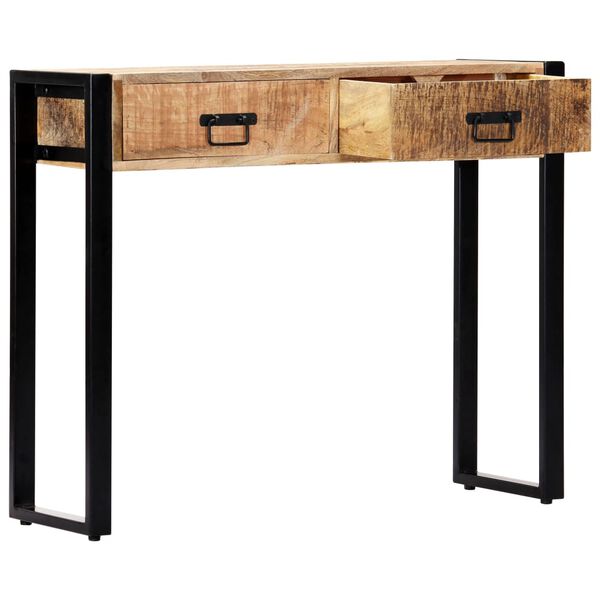 vidaXL Console Table Natural wood and black