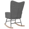 vidaXL Rocking Chair Dark Grey Polyester Fabric Large Rocking Chair