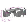 vidaXL Garden Dining Set Black, Cream white