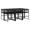 vidaXL Garden Dining Set Black