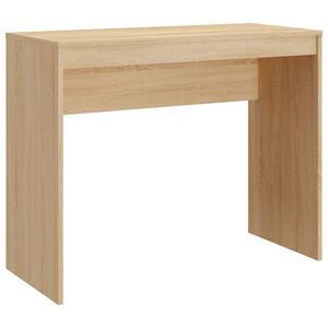 vidaXL Desk Sonoma Oak Engineered Wood Small Minimalist Desk