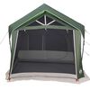 vidaXL Family Tent Green and White 244.09 x 126.77 x 94.49 in