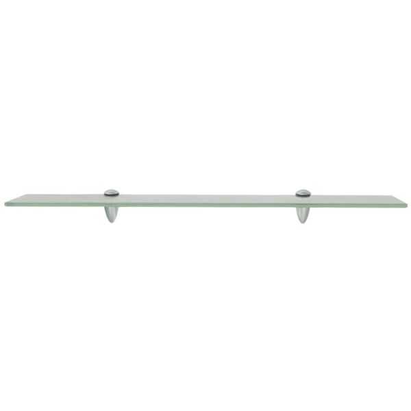 vidaXL Floating Shelf Set of 2 Frosted Toughened safety glass, Zinc alloy