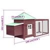 vidaXL Chicken Coop Mocha Solid Firwood, Plywood, Galvanized Steel Large