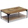 vidaXL Coffee Table Natural Mango Mango Wood, Steel
