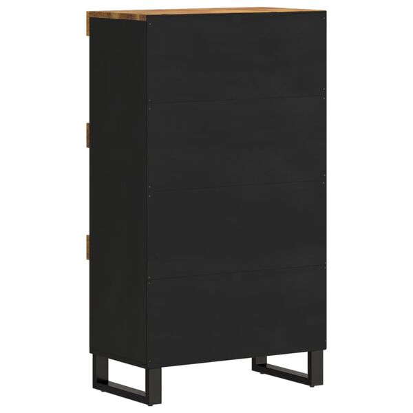 vidaXL Side Cabinet Honey brown and black Solid mango wood, iron