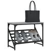 vidaXL Shoe Rack Grey Sonoma Engineered wood, powder-coated steel