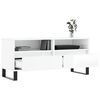 vidaXL TV Cabinet High gloss white Engineered wood, iron Medium