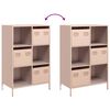 vidaXL Highboard Pink Cold-rolled steel 26.8x15.4x40.7 in Highboard