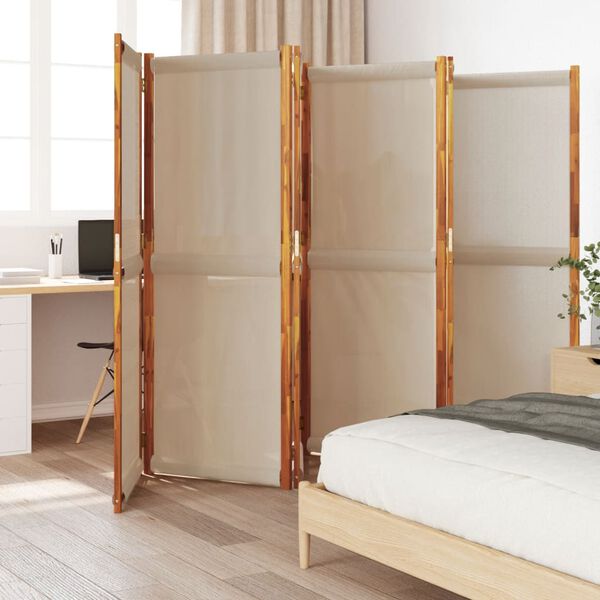 vidaXL 6-Panel Room Divider Taupe 165.4"x70.9"