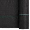 vidaXL Weed Membrane Black 100% Polypropylene 6.6ft x 32.8ft Foldable