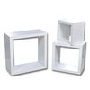 vidaXL Shelf White MDF Small Wall mounting Cube Shelf Square Retro