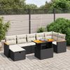 vidaXL Garden Sofa Set Black, Cream White
