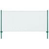 vidaXL Wire Mesh Fence with Posts Steel 82'x1.6' Green