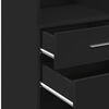 vidaXL Highboard Black Engineered wood Medium Highboard Rectangular