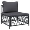 vidaXL Garden Lounge Set Anthracite Woven fabric Large Modular