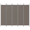 vidaXL 5-Panel Room Divider Anthracite 98.4"x78.7" Fabric