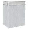 vidaXL Laundry Basket with Lid White 18.1x13.0x23.6" Poly Rattan