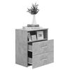 vidaXL Bed Cabinet Concrete Grey Engineered wood 19.7 x 12.6 x 23.6 in