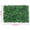  vidaXL Artificial Shrub Leaf Fence 6 pcs Green 15.7x23.6"