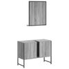 vidaXL Bathroom Cabinet Set Grey Sonoma Engineered wood