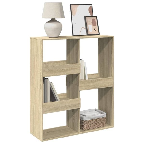 vidaXL Book Cabinet Sonoma Oak Engineered wood 39.4 x 13.0 x 45.3 in